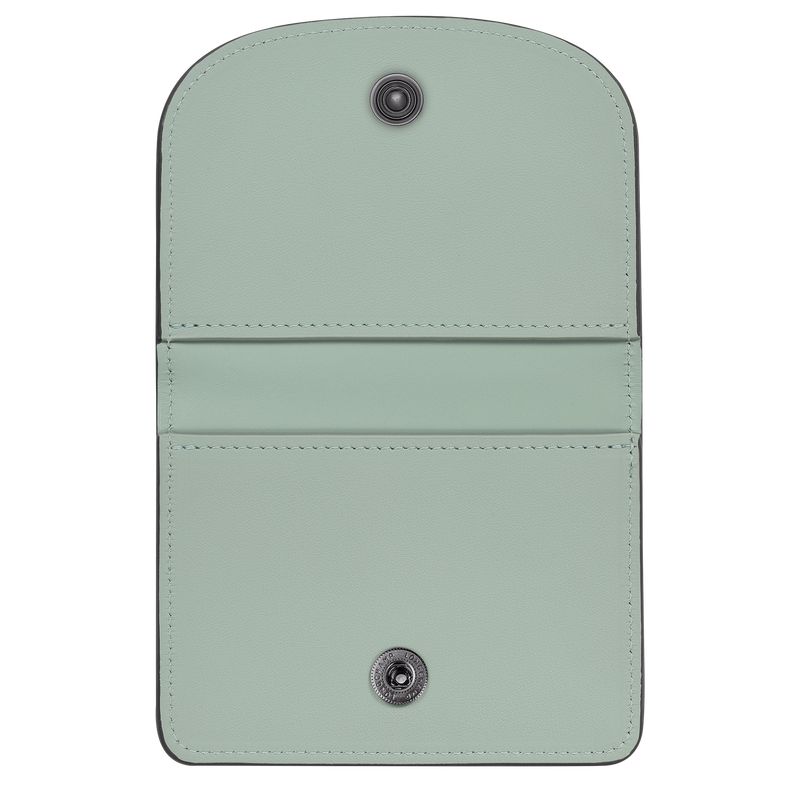 Men Longchamp Le Pliage Xtra Card Holder Blue Green | Thailand-587XMVQFA