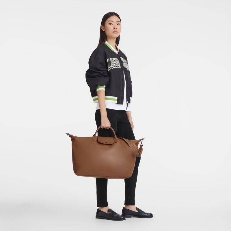 Men Longchamp Le Pliage Xtra L Travel Bag Brown | Thailand-578UFEBLG