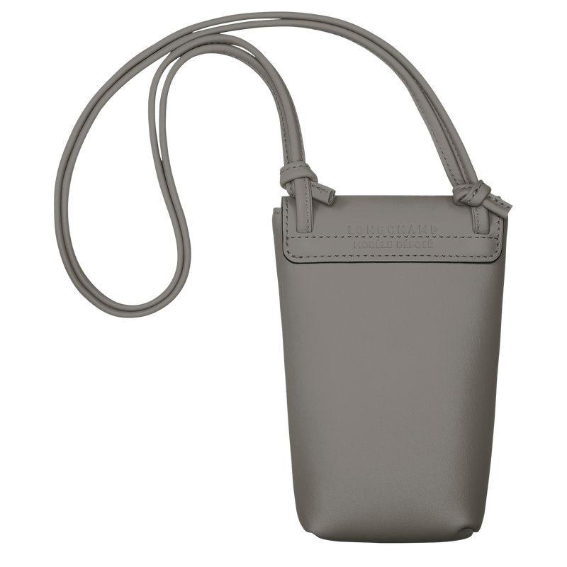 Men Longchamp Le Pliage Xtra With Leather Lace Phone Case Beige | Thailand-932QLUYVE