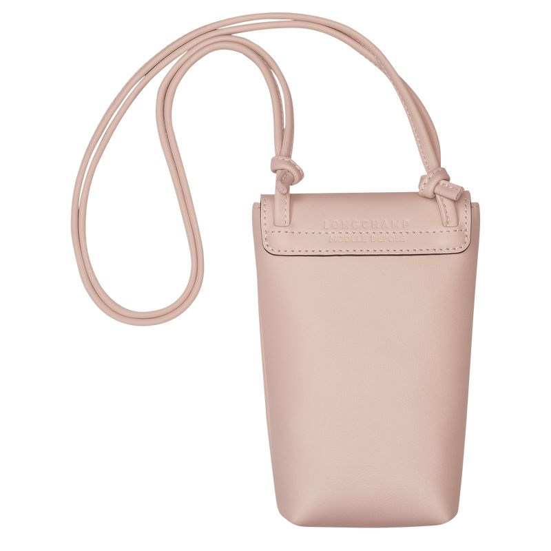 Men Longchamp Le Pliage Xtra With Leather Lace Phone Case Beige | Thailand-764PAKJNQ