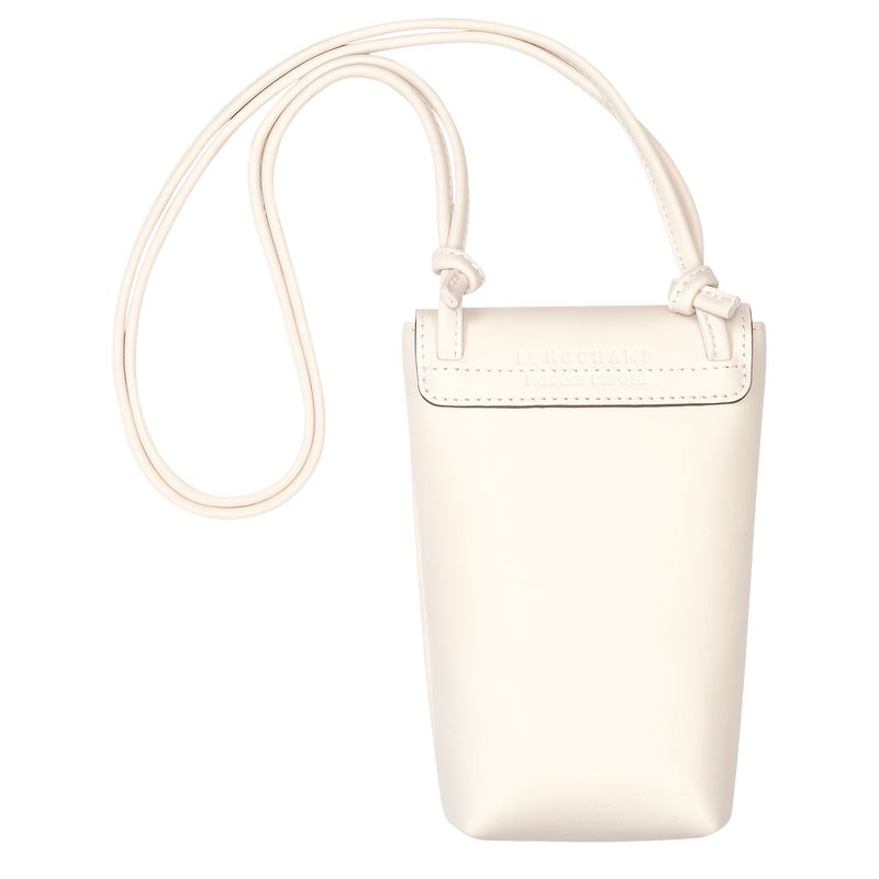 Men Longchamp Le Pliage Xtra With Leather Lace Phone Case Cream | Thailand-273AYBCZG