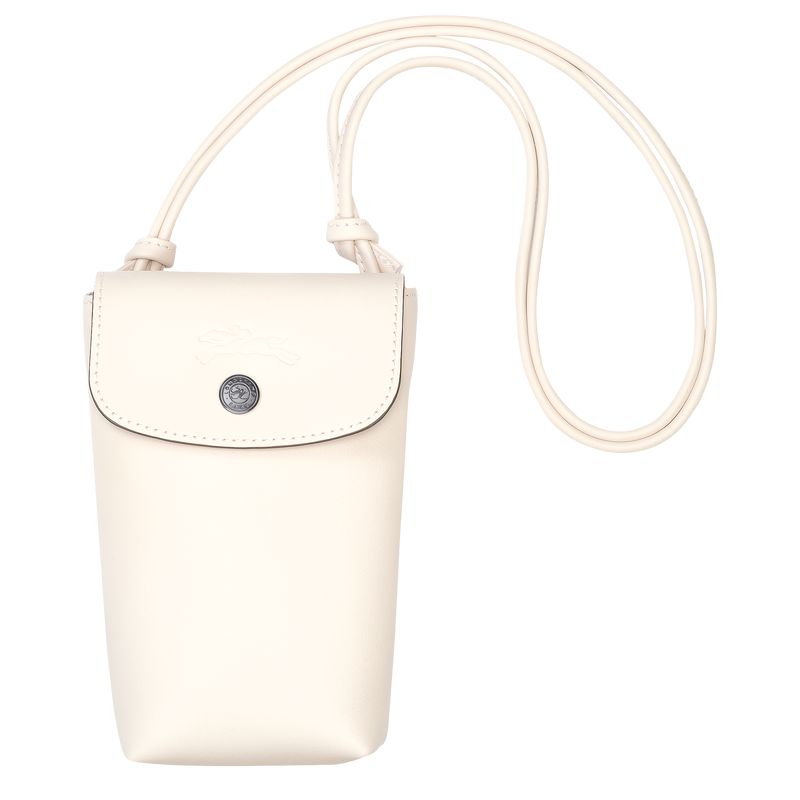 Men Longchamp Le Pliage Xtra With Leather Lace Phone Case Cream | Thailand-273AYBCZG