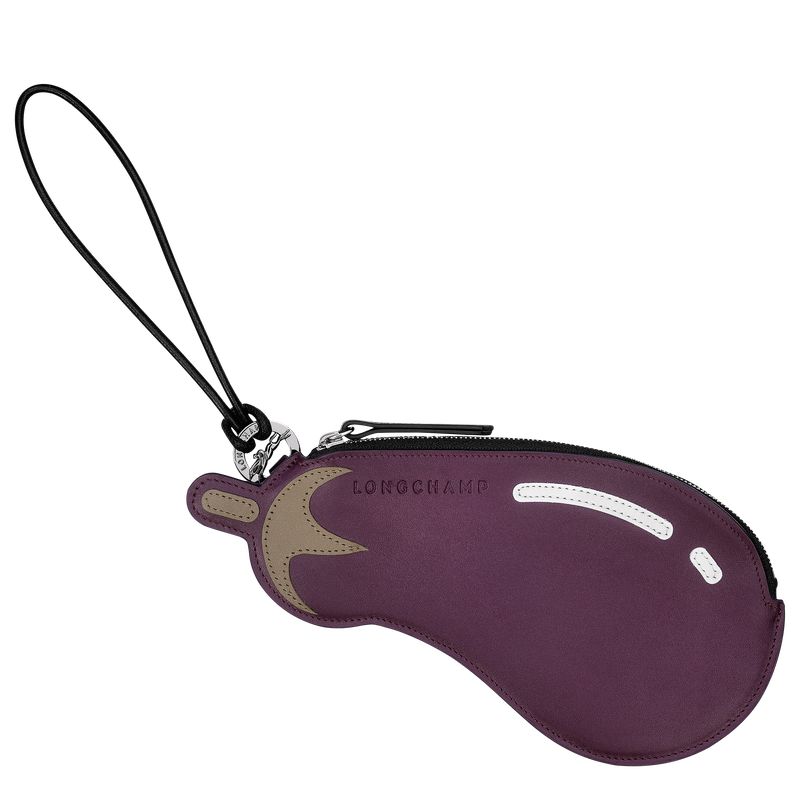Men Longchamp Longcharm Eggplant Clutch Purple | Thailand-752SJKNBM