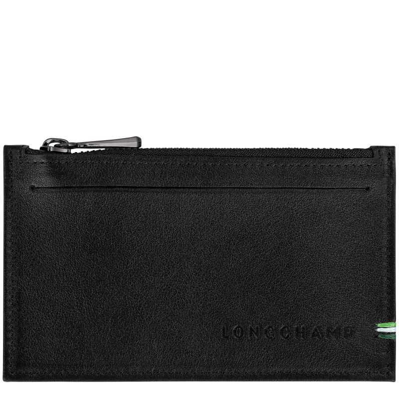 Men Longchamp Sur Seine Coin Purse Black | Thailand-618IPKRGB