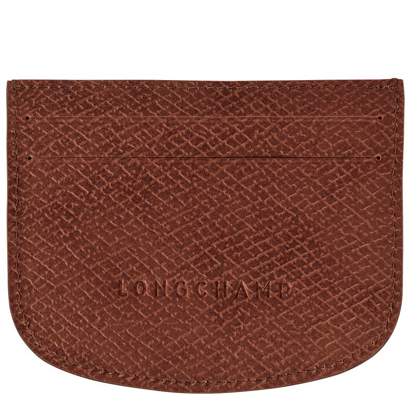 Men Longchamp Épure Card Holder Brown | Thailand-768YVIQBL