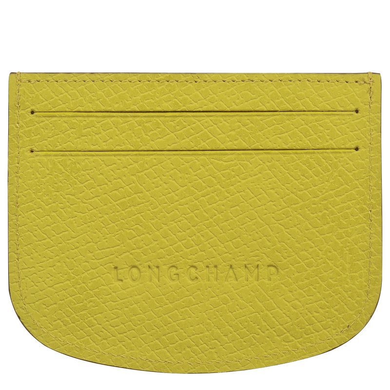Men Longchamp Épure Card Holder Green | Thailand-678NADPXI