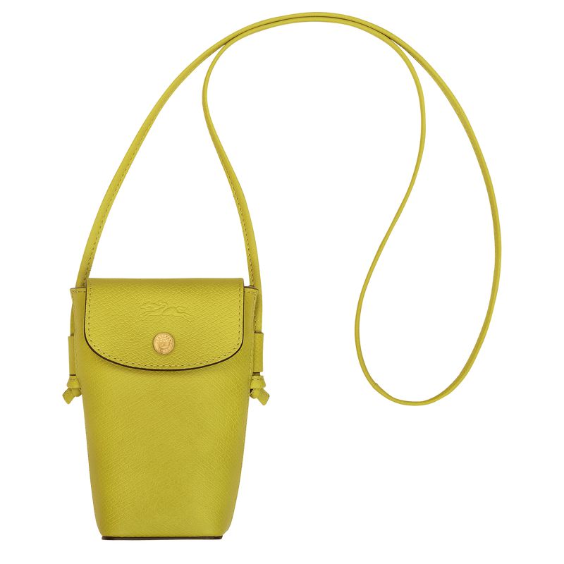 Men Longchamp Épure With Leather Lace Phone Case Green | Thailand-325AVCBYQ