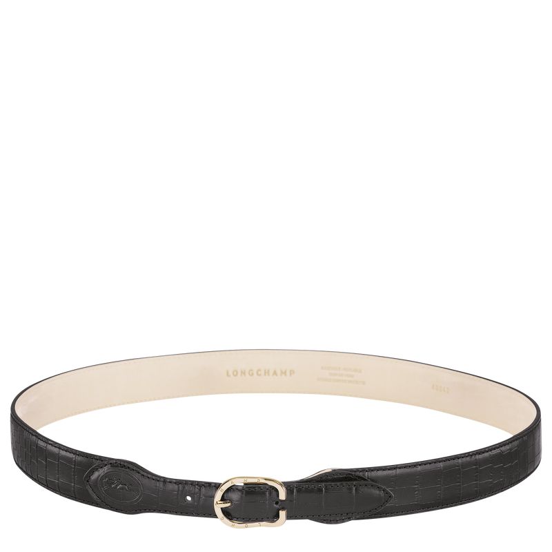 Women Longchamp 1980 Belt Black | Thailand-915ZNDYPG