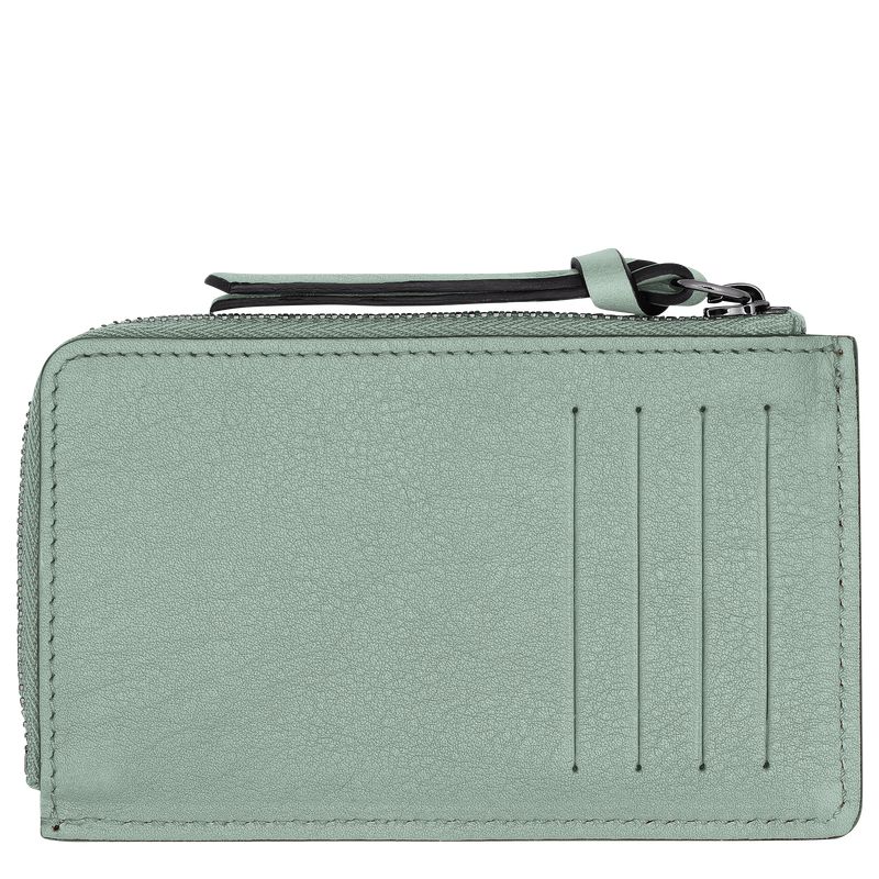 Women Longchamp 3D Card Holder Blue Green | Thailand-831CGOEUM