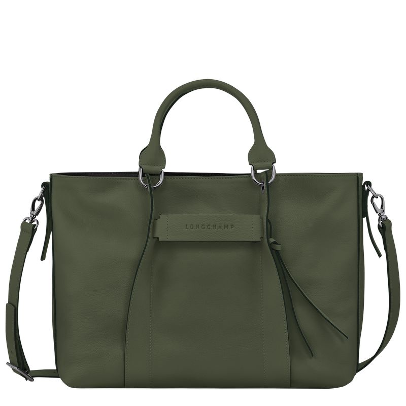 Women Longchamp 3D L Handbag Khaki | Thailand-763CGMAHV