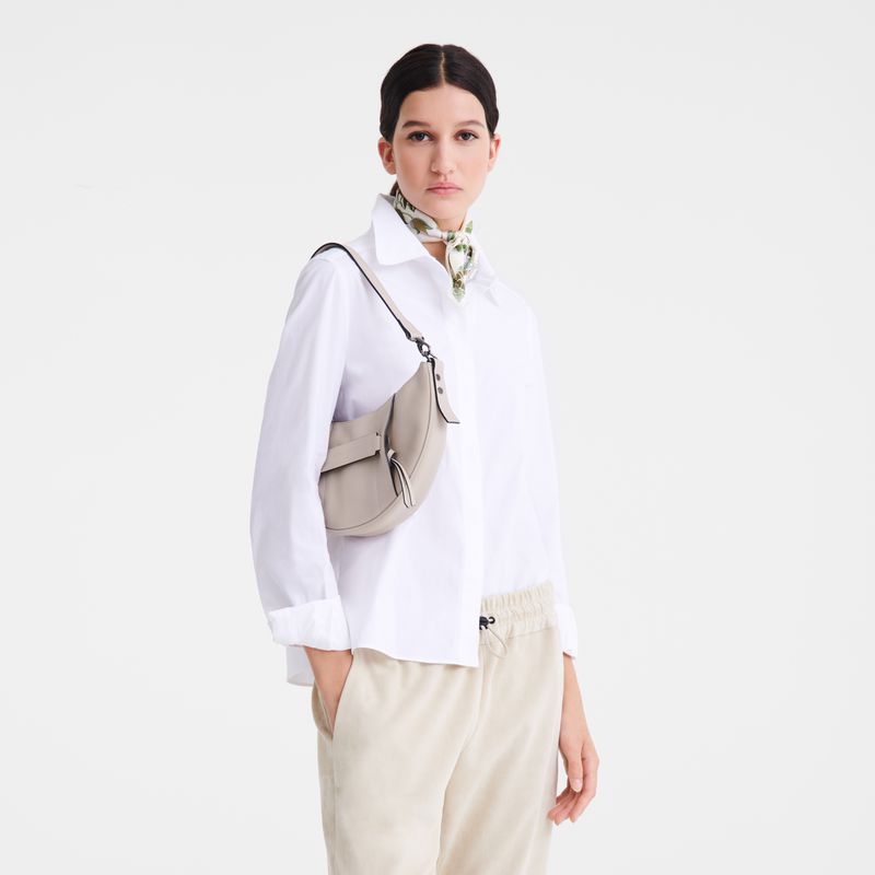 Women Longchamp 3D S Crossbody Bag Beige | Thailand-568MNXLWO