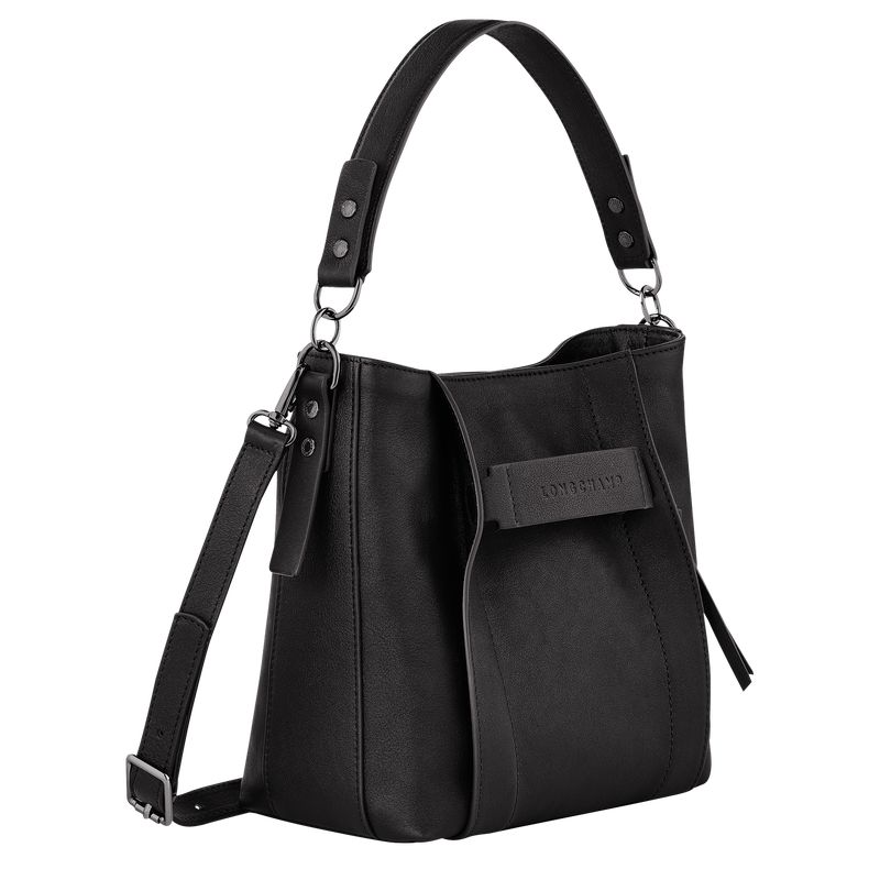 Women Longchamp 3D S Crossbody Bag Black | Thailand-584CPMEVY