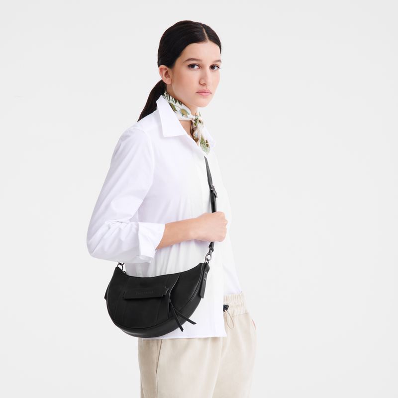 Women Longchamp 3D S Crossbody Bag Black | Thailand-154TKHSJL