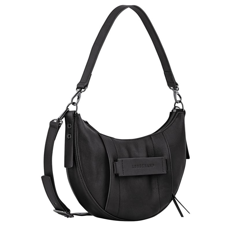Women Longchamp 3D S Crossbody Bag Black | Thailand-154TKHSJL