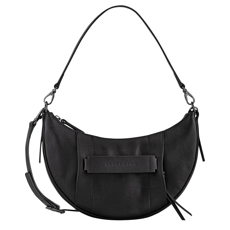 Women Longchamp 3D S Crossbody Bag Black | Thailand-154TKHSJL