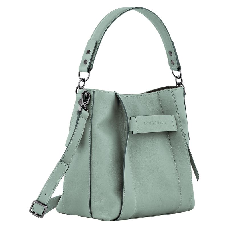 Women Longchamp 3D S Crossbody Bag Blue Green | Thailand-857NKFGYL