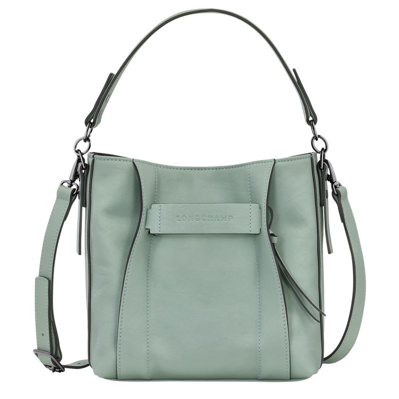 Women Longchamp 3D S Crossbody Bag Blue Green | Thailand-857NKFGYL