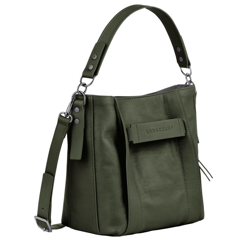 Women Longchamp 3D S Crossbody Bag Khaki | Thailand-940UDBLRX