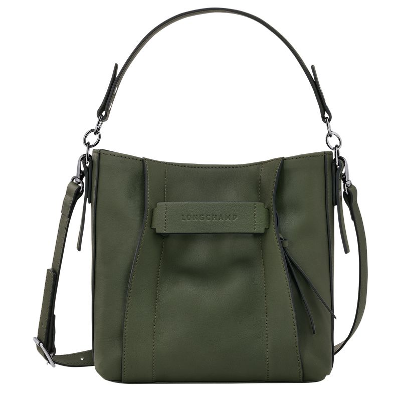 Women Longchamp 3D S Crossbody Bag Khaki | Thailand-940UDBLRX