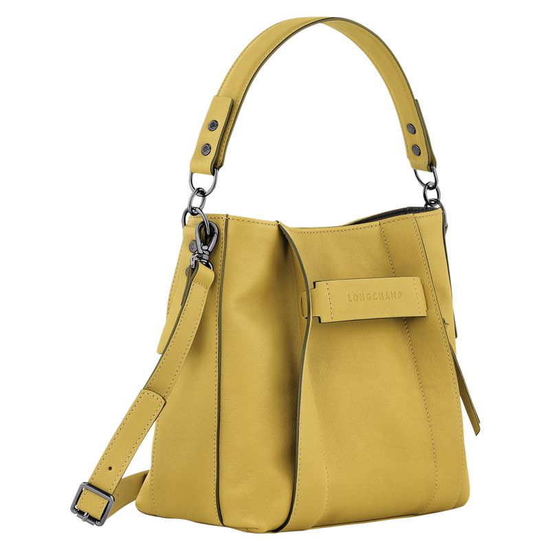 Women Longchamp 3D S Crossbody Bag Yellow | Thailand-673XZYLIS