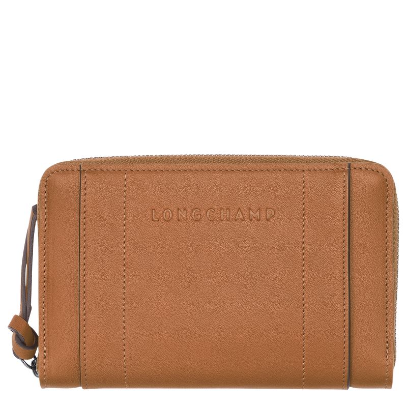 Women Longchamp 3D Wallet Beige | Thailand-287RIPJSA
