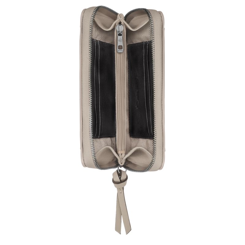 Women Longchamp 3D Wallet Beige | Thailand-397EAGPHL