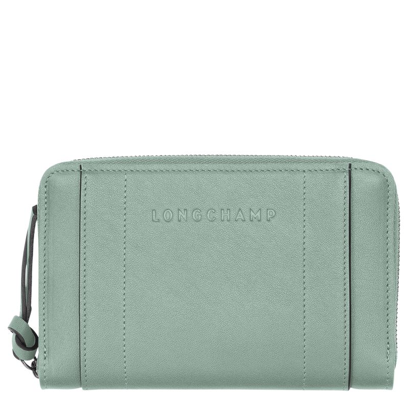 Women Longchamp 3D Wallet Blue Green | Thailand-894YEXVZH