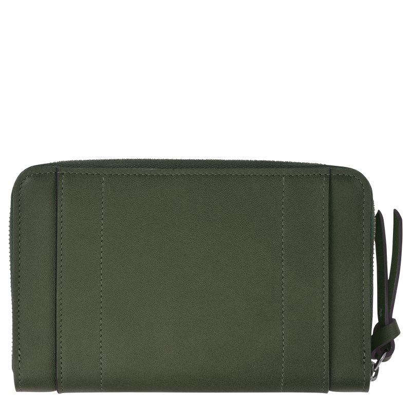 Women Longchamp 3D Wallet Khaki | Thailand-543SRKBQZ
