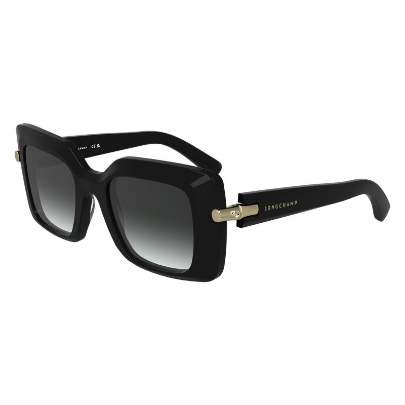 Women Longchamp Acetate Sunglasses Black | Thailand-925DAZTHE