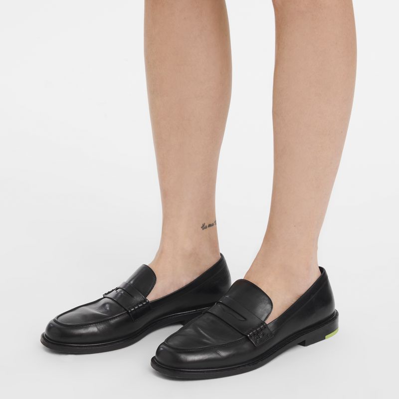 Women Longchamp Au Sultan Loafers Black | Thailand-650CARUEP