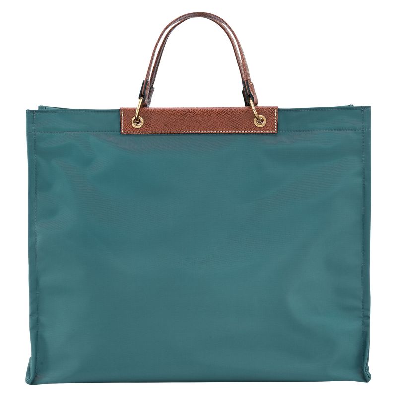 Women Longchamp Cabas L Tote Bag Blue Green | Thailand-190OGLVQZ