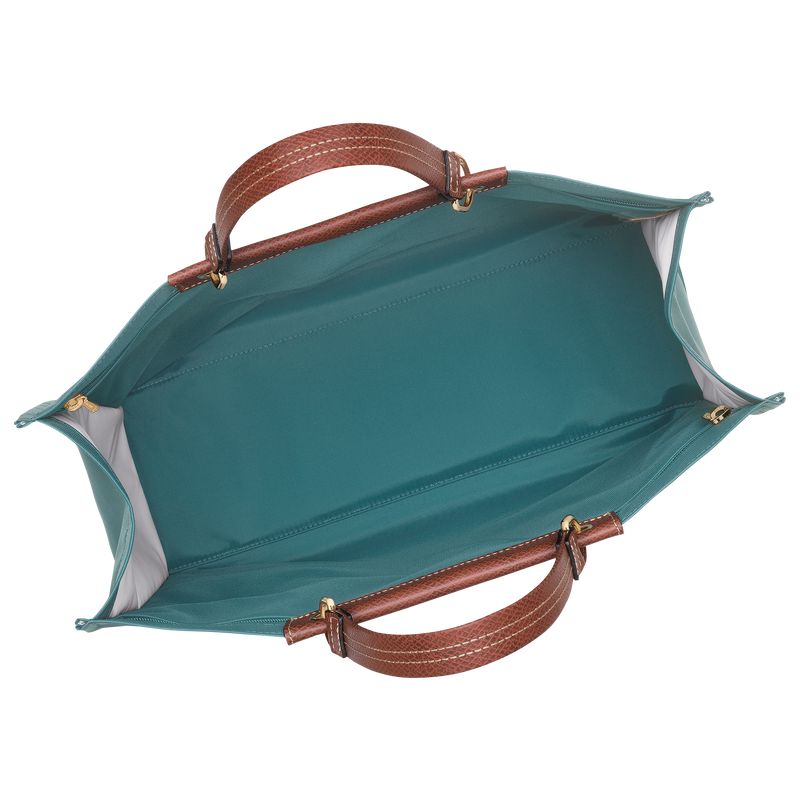 Women Longchamp Cabas L Tote Bag Blue Green | Thailand-190OGLVQZ