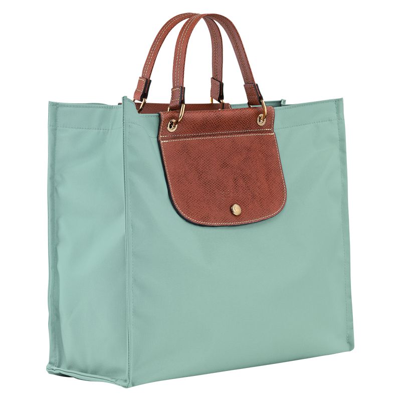 Women Longchamp Cabas L Tote Bag Blue Green | Thailand-613CUOXSD