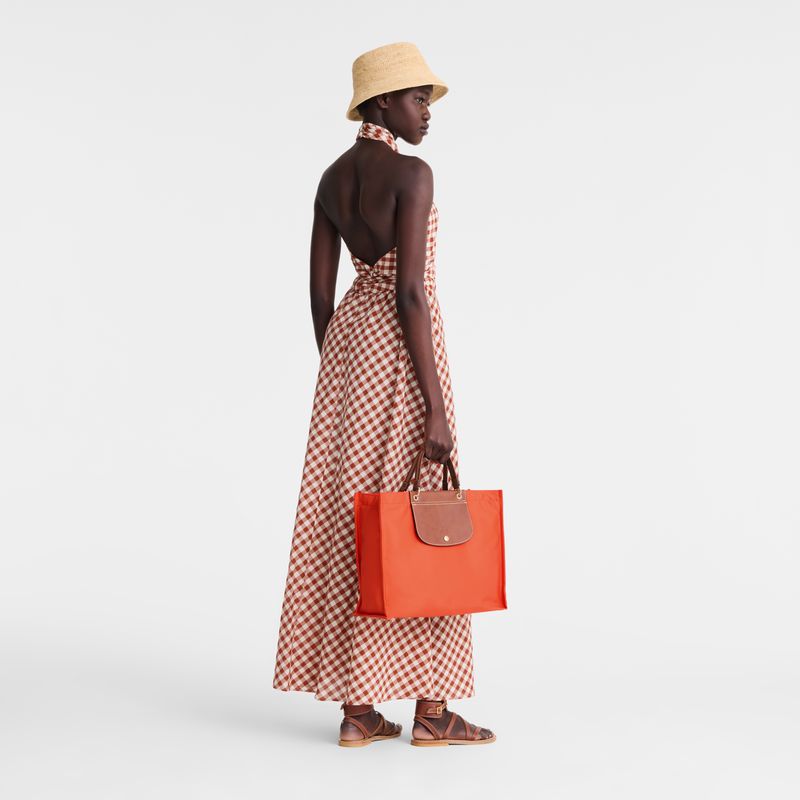 Women Longchamp Cabas L Tote Bag Orange | Thailand-586JEHIGY