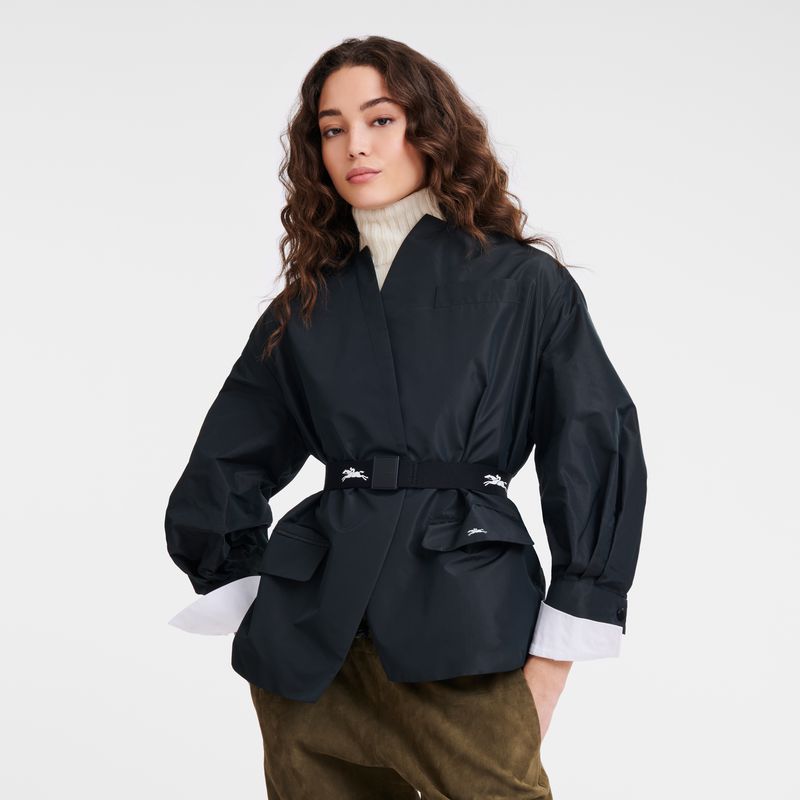 Women Longchamp Canvas Belt Black | Thailand-825GVPXIY