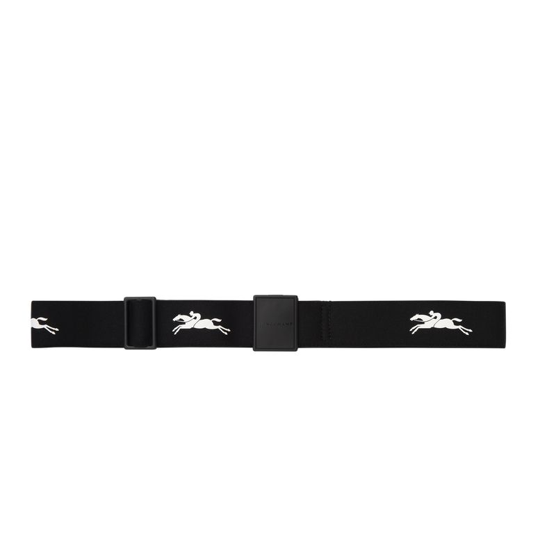 Women Longchamp Canvas Belt Black | Thailand-825GVPXIY