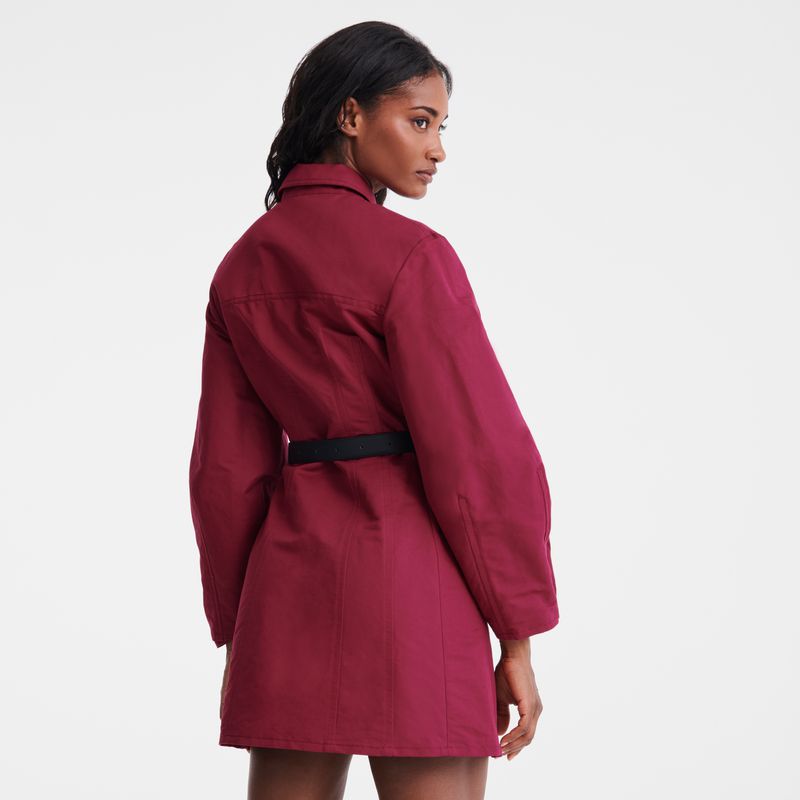 Women Longchamp Canvas Dress Dark Red | Thailand-617ODGJWI