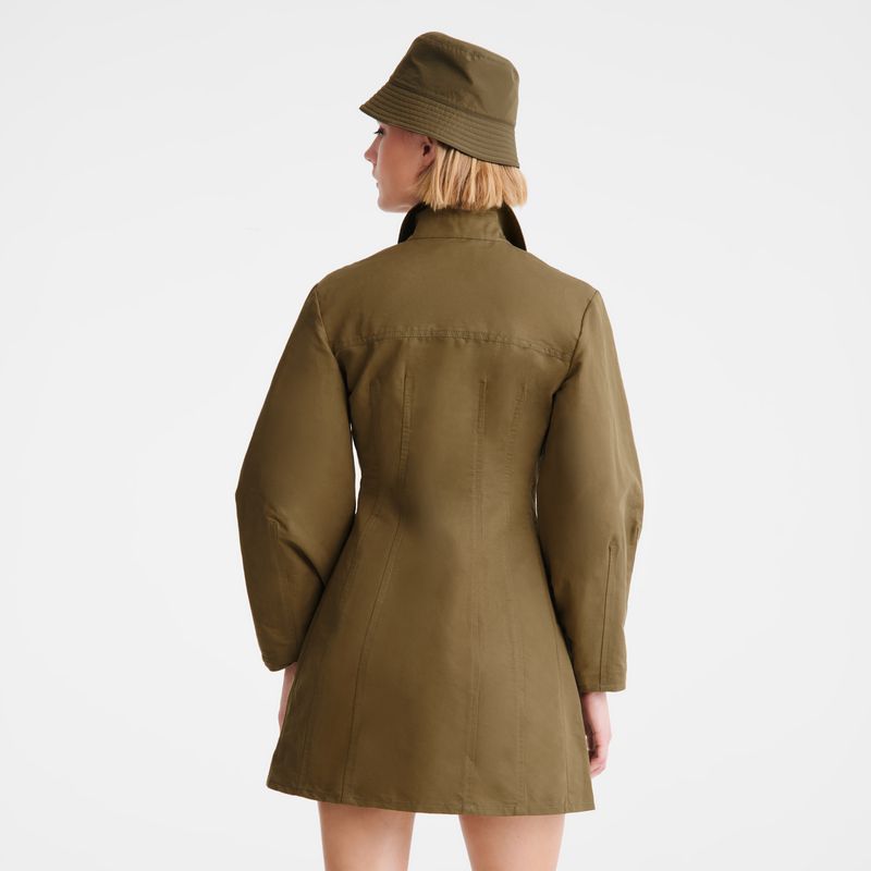 Women Longchamp Canvas Dress Olive | Thailand-893UNXBPK