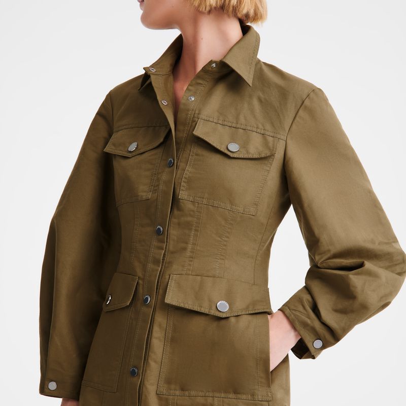 Women Longchamp Canvas Dress Olive | Thailand-893UNXBPK