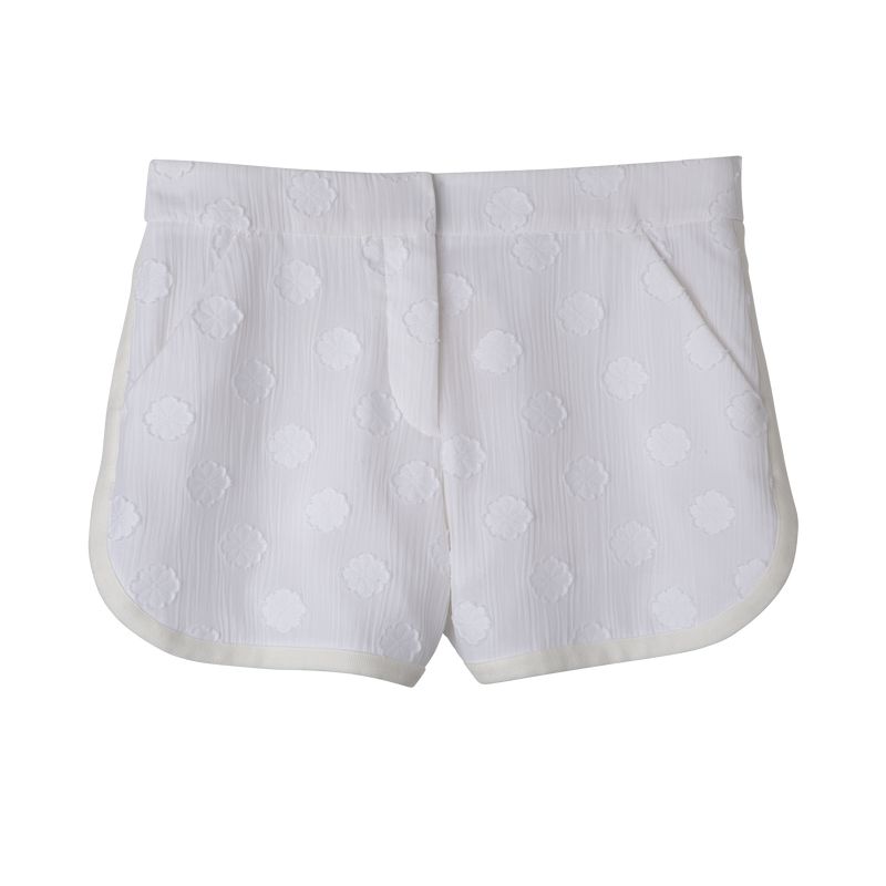 Women Longchamp Canvas Shorts Cream | Thailand-436CSMUAN