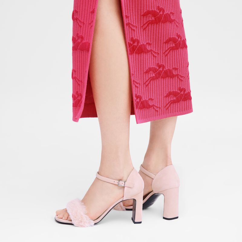 Women Longchamp Cosy Sandals Rose | Thailand-283PYUSBZ