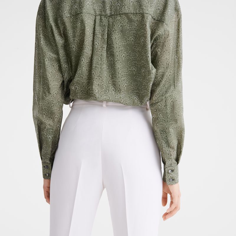 Women Longchamp Crepe Pants Cream | Thailand-129LHOQSY