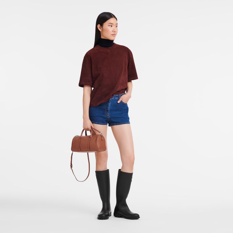 Women Longchamp Daylong M Handbag Brown | Thailand-286FAYUDH