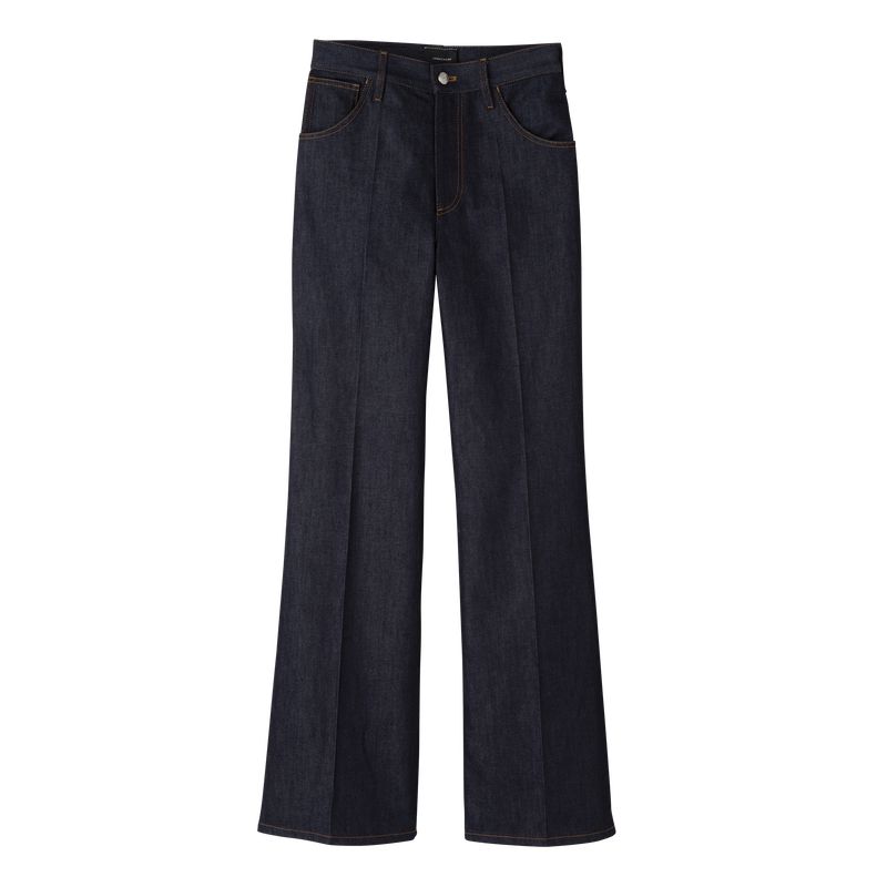 Women Longchamp Denim Jeans Blue | Thailand-908URCOWH