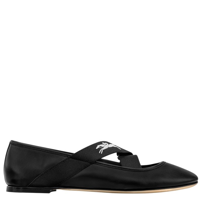 Women Longchamp Energy Ballerinas Black | Thailand-983QVJNBU