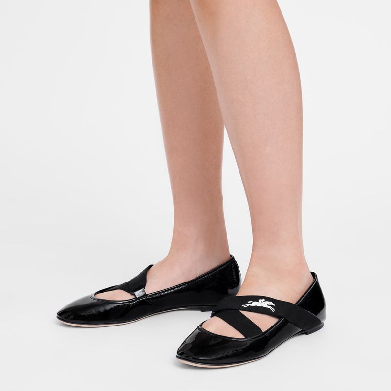 Women Longchamp Energy Ballerinas Black | Thailand-238AYBKFI