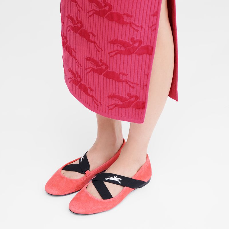 Women Longchamp Energy Ballerinas Coral | Thailand-593RMAKTG