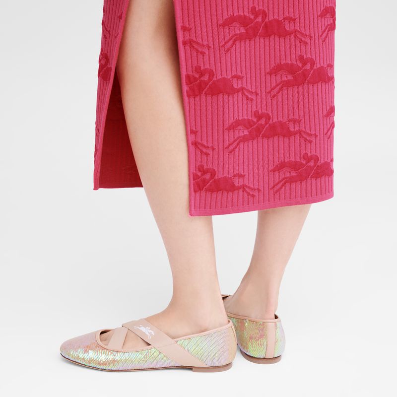 Women Longchamp Energy Ballerinas Rose | Thailand-945OZCBGY