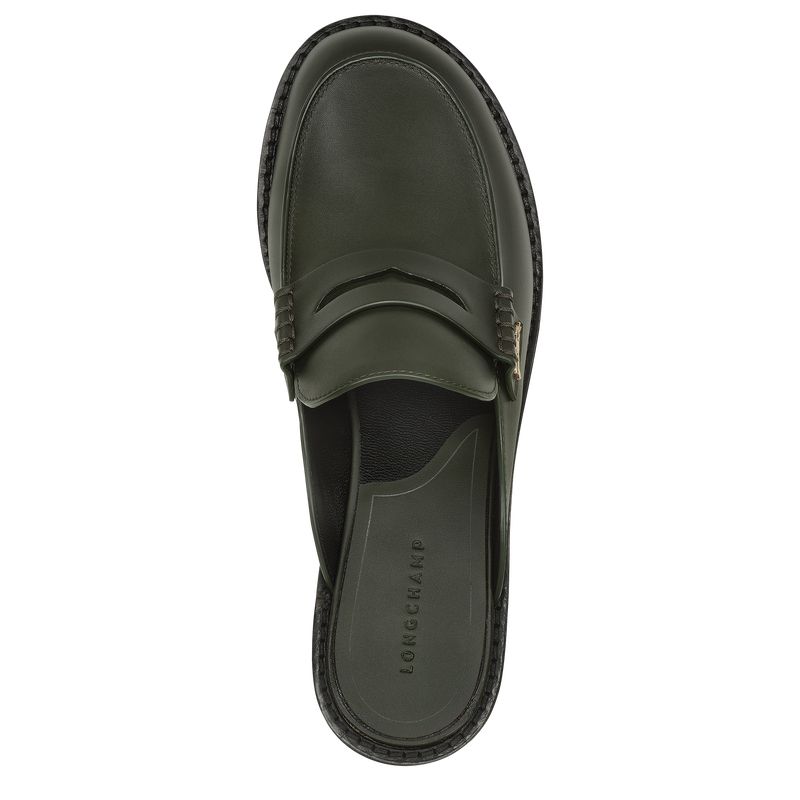 Women Longchamp Epure Timeless Mules Khaki | Thailand-063BVFLZX