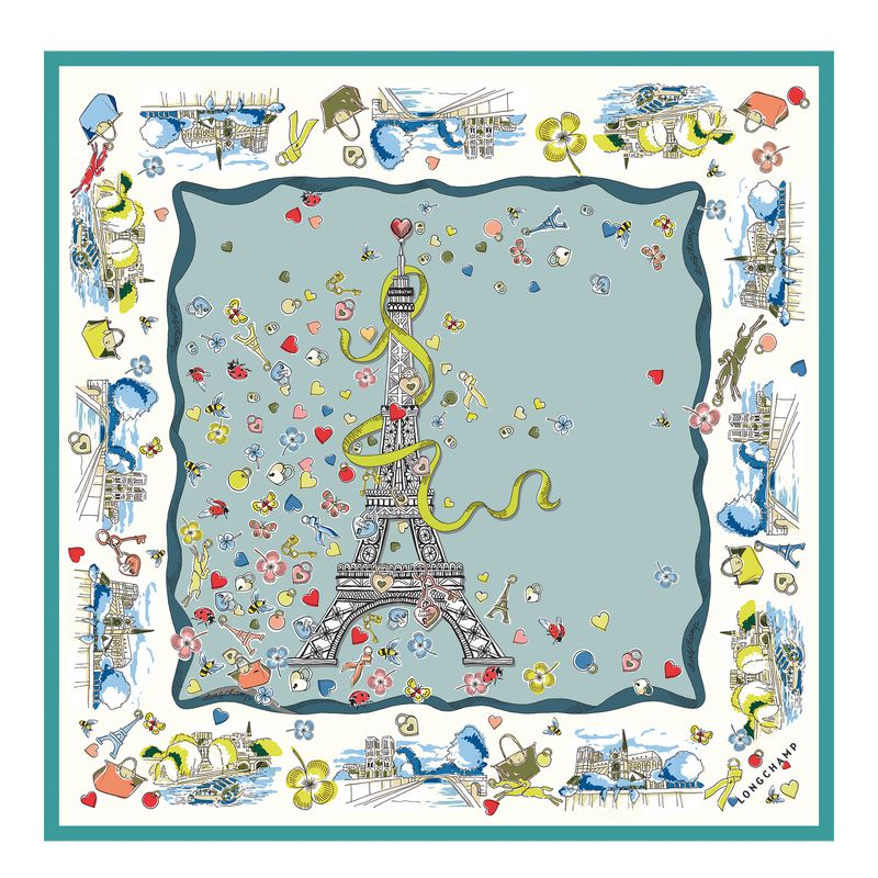 Women Longchamp Equestrian Tower 50 Scarf Multicolor | Thailand-798AIFPDV